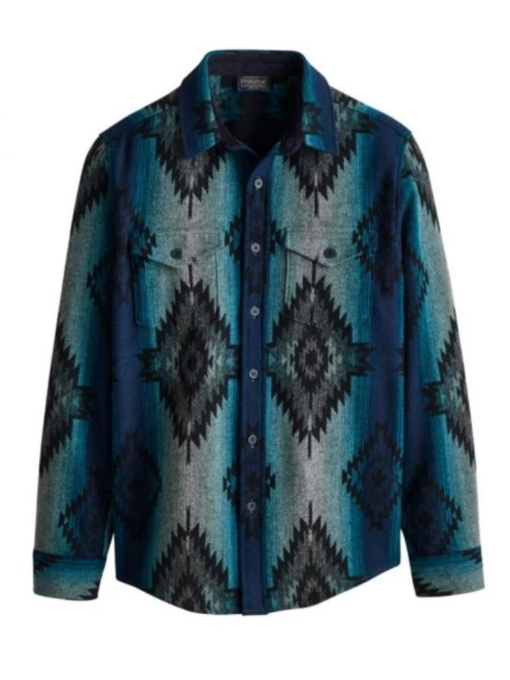 NWT Pendleton Mens La Pine Overshirt XL Saltillo Sunset Wool Turquoise Aztec